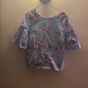 Floral striped shirt